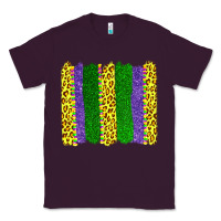 Plum mardi gras leopard brushstrokes Classic Tee - AdoDesignShop