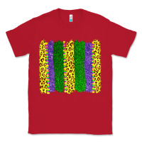 Red mardi gras leopard brushstrokes Classic Tee - AdoDesignShop