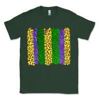 Sports Green mardi gras leopard brushstrokes Classic Tee - AdoDesignShop