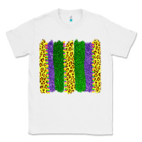 White mardi gras leopard brushstrokes Classic Tee - AdoDesignShop
