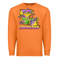Carrot louisiana mardi gras state map Premium Sweatshirt - LillyAllenDesigns