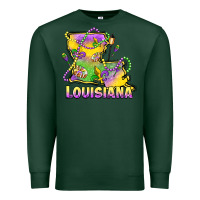 Sports Green louisiana mardi gras state map Premium Sweatshirt - LillyAllenDesigns