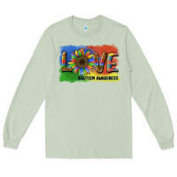 Matcha sunflower love autism awareness Long Sleeve Tee - BarkalooDesign