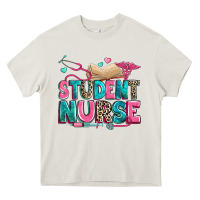 Cream student nurse Heavy Core Tee - Zillion Design Studio