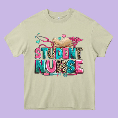 Student Nurse Heavy Core Tee Designed By Zillion Design Studio