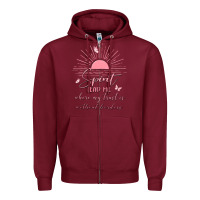 Burgundy spririt religious quote Zipper Hoodie - MaliasSmallBusiness