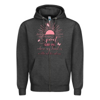 Charcoal Heather spririt religious quote Zipper Hoodie - MaliasSmallBusiness
