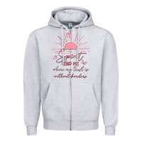 Heather Grey spririt religious quote Zipper Hoodie - MaliasSmallBusiness
