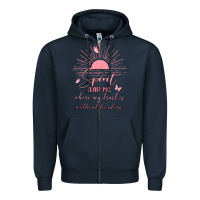Navy spririt religious quote Zipper Hoodie - MaliasSmallBusiness