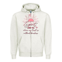 Oatmeal Heather spririt religious quote Zipper Hoodie - MaliasSmallBusiness