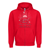 Red spririt religious quote Zipper Hoodie - MaliasSmallBusiness