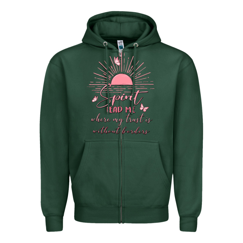 Spririt Religious Quote Zipper Hoodie by MaliasSmallBusiness | Teevron