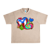 French Oak western leopard puerto rico hearts Urban Heavy Tee - AdoDesignShop