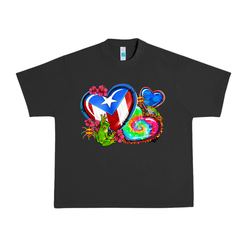 Western Leopard Puerto Rico Hearts Urban Heavy Tee by AdoDesignShop | Teevron