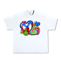 White western leopard puerto rico hearts Urban Heavy Tee - AdoDesignShop