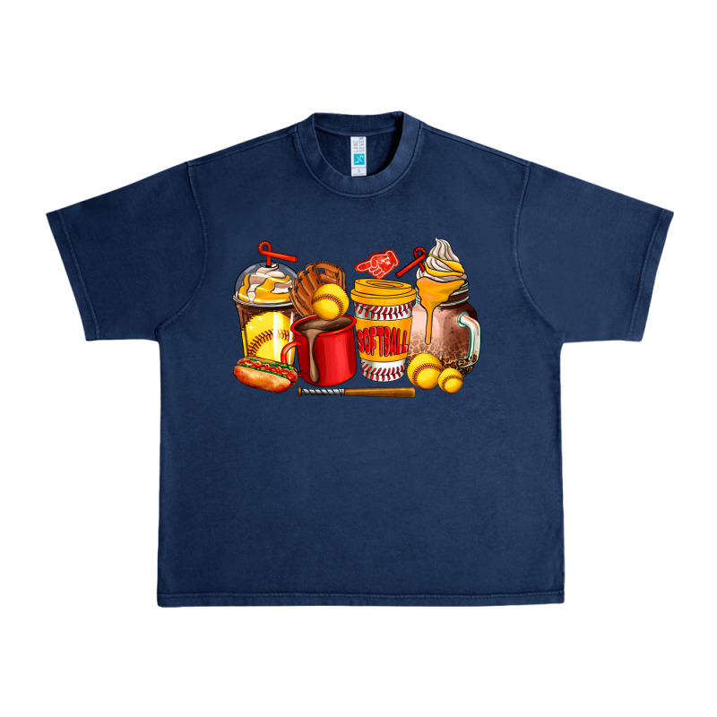 Softball Coffee Cups Urban Heavy Tee by AdoDesignShop | Teevron