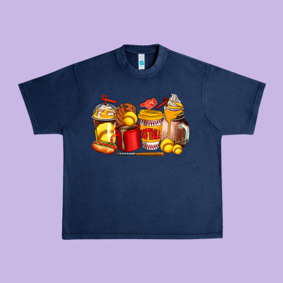 Softball Coffee Cups Urban Heavy Tee Designed By Adodesignshop