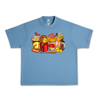 Pebble Blue softball coffee cups Urban Heavy Tee - AdoDesignShop
