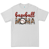 Dove Grey baseball mama with leopard Premium Tee - texasbilliewilder