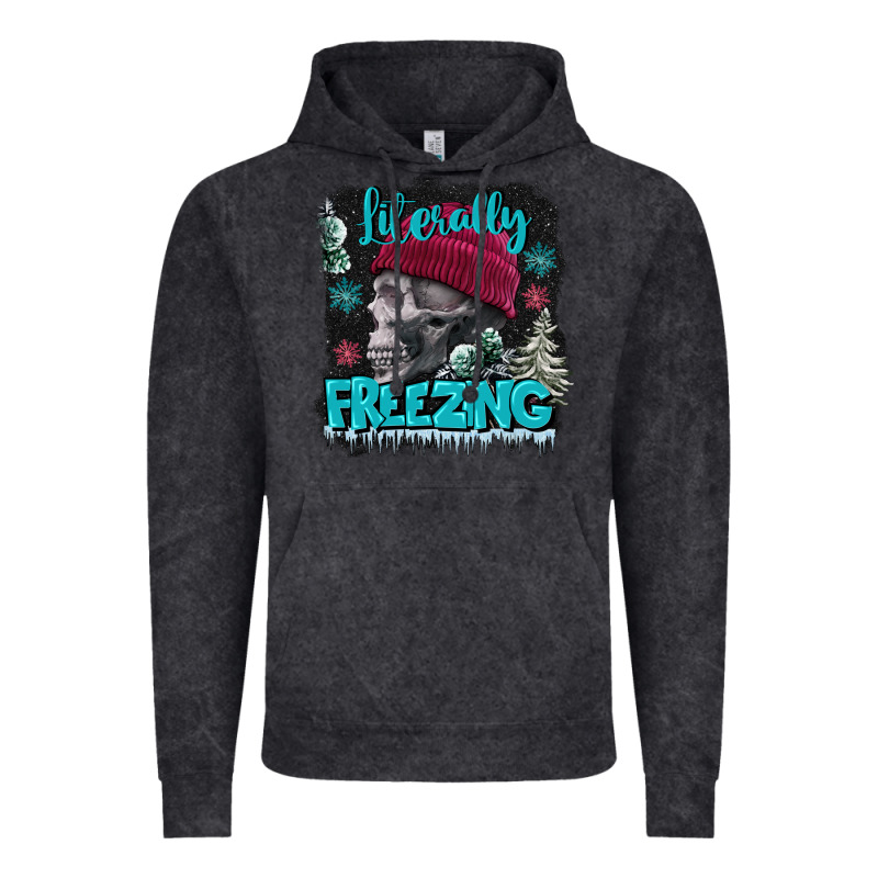 Literally Freezing Skull Vintage Hoodie by FaDigitalArtStudio | Teevron