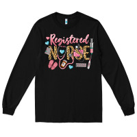 Black Registered Nurse Long Sleeve Tee - LillyAllenDesigns