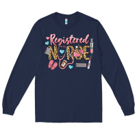 Navy Registered Nurse Long Sleeve Tee - LillyAllenDesigns