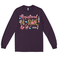 Plum Registered Nurse Long Sleeve Tee - LillyAllenDesigns
