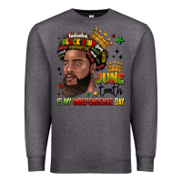 Charcoal Heather juneteenth is my independence day Premium Sweatshirt - LillyAllenDesigns