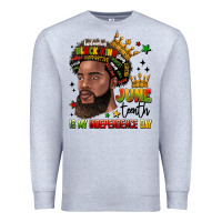 Heather Grey juneteenth is my independence day Premium Sweatshirt - LillyAllenDesigns