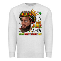 Oatmeal Heather juneteenth is my independence day Premium Sweatshirt - LillyAllenDesigns