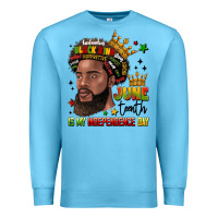 Ocean Blue juneteenth is my independence day Premium Sweatshirt - LillyAllenDesigns