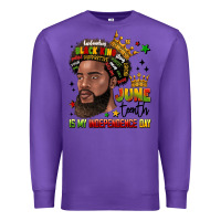 Purple juneteenth is my independence day Premium Sweatshirt - LillyAllenDesigns