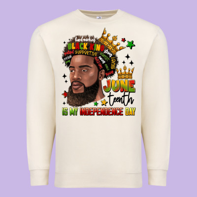Juneteenth Is My Independence Day Premium Sweatshirt Designed By Lillyallendesigns