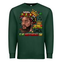 Sports Green juneteenth is my independence day Premium Sweatshirt - LillyAllenDesigns