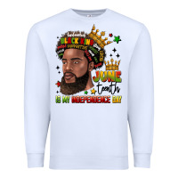 White juneteenth is my independence day Premium Sweatshirt - LillyAllenDesigns
