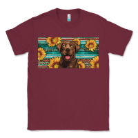 Burgundy western chocolate labrador license plate Classic Tee - Artiststas