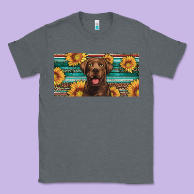 Western Chocolate Labrador License Plate Classic Tee Designed By Artiststas