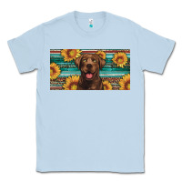 Dusty Blue western chocolate labrador license plate Classic Tee - Artiststas