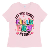 Bubblegum Pink field day let the games begin Ladies Tee - JahusDesignShop