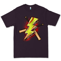 Plum softball lightning bolt Premium Tee - Zillion Design Studio