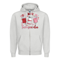 Dove Grey you give me tachycardia Zipper Hoodie - MaliasSmallBusiness