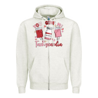 Oatmeal Heather you give me tachycardia Zipper Hoodie - MaliasSmallBusiness