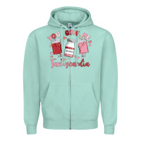 Seafoam you give me tachycardia Zipper Hoodie - MaliasSmallBusiness