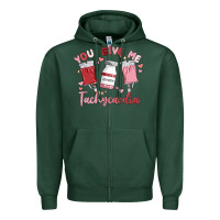 Sports Green you give me tachycardia Zipper Hoodie - MaliasSmallBusiness