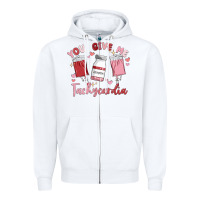 White you give me tachycardia Zipper Hoodie - MaliasSmallBusiness