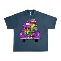 Midnight Navy farm truck, mardi gras Urban Heavy Tee - JahusDesignShop