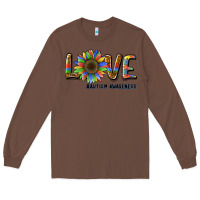 Chestnut love sunflower autism awareness Long Sleeve Tee - BarkalooDesign