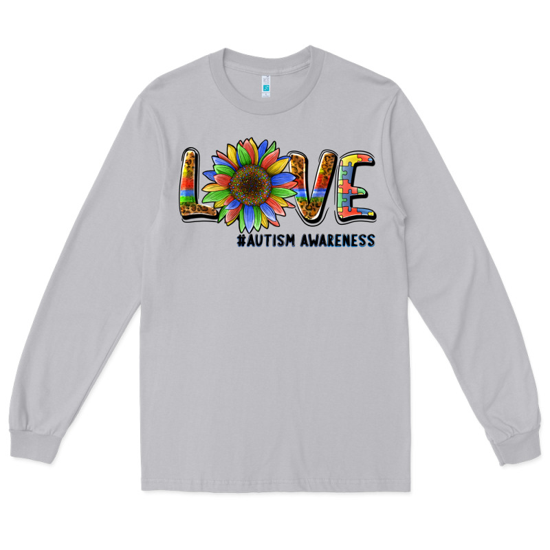 Love Sunflower Autism Awareness Long Sleeve Tee by BarkalooDesign | Teevron