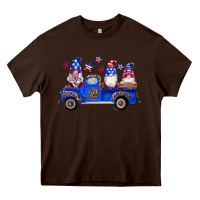 Chocolate Brown american flag gnomes truck Heavy Core Tee - Artiststas