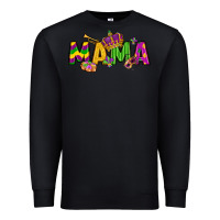 Black mama mardi gras Premium Sweatshirt - LillyAllenDesigns